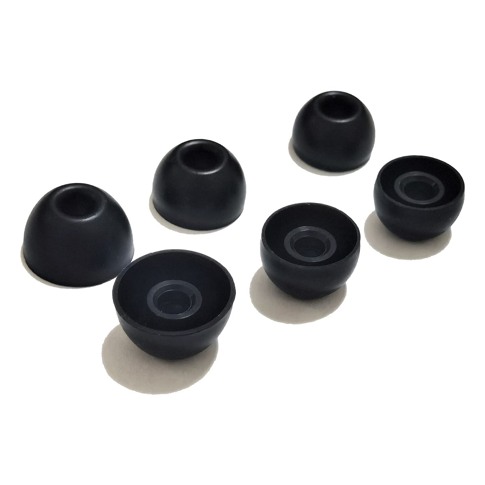 Luckvan Silicone Ear Tips for Beats Studio Buds Tips Replacement Ear Earbuds Tips for Beats Studio Buds+/Fit Pro/Solo Buds Earbuds 6 Pairs LMS Black