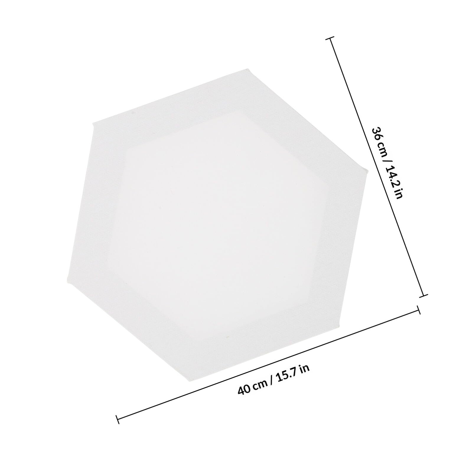GALPADA Lot de 3 Panneaux Hexagonaux 40 CM en Toile Vierge Cadre, Surface Sûre sans Danger, pour Peinture à L'Huile et Loisirs Artistiques