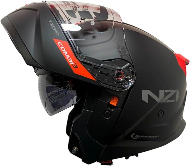 Casco Moto Modular Combi 3 Duo, Casco de Moto Abatible, ECE R22.06, Negro Mate, 1750g, Resina Termoplástica, Ventilación Canalizada. Talla M