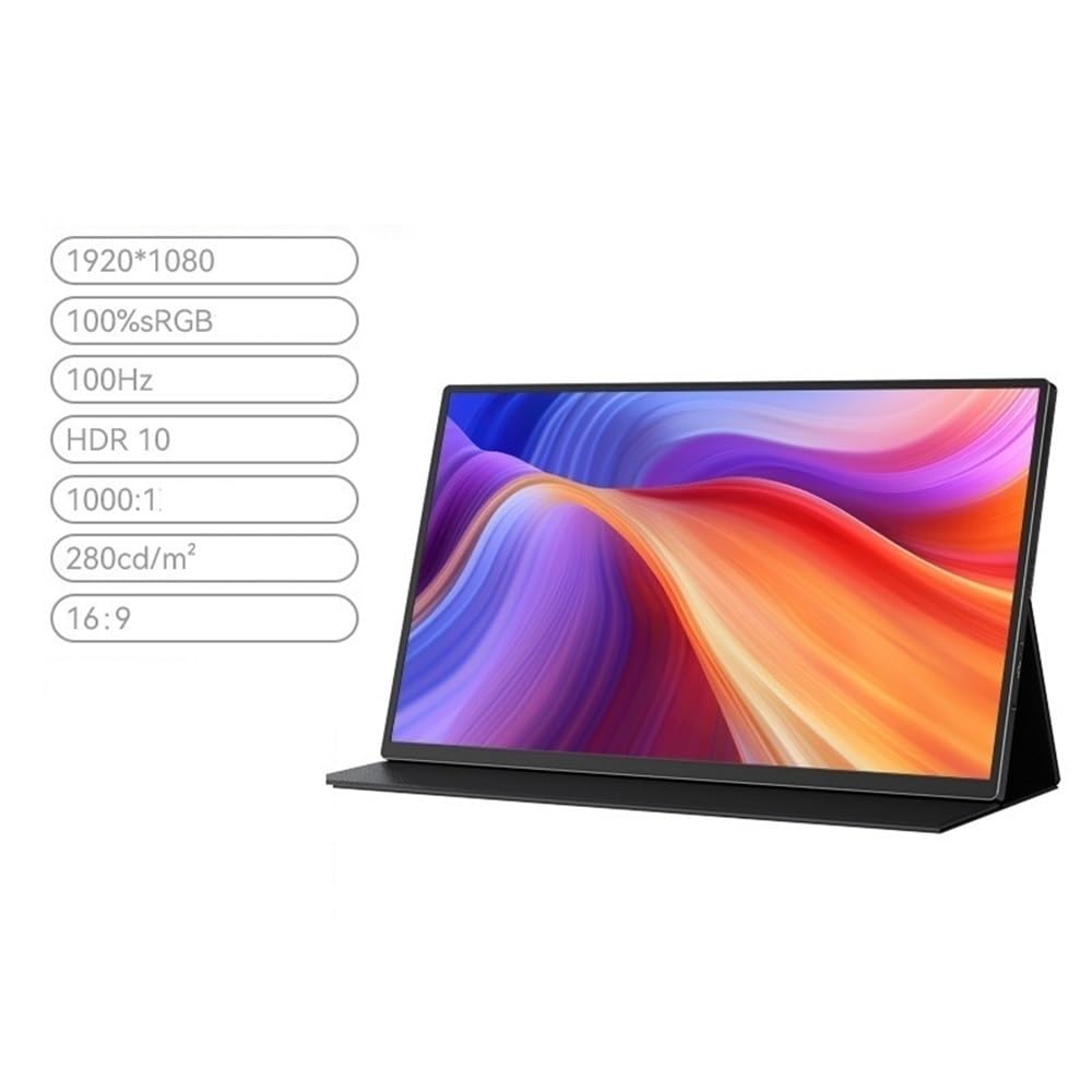 Monitor portatile 1920 * 1080 Full HD 18,5 pollici 100Hz ad alta frequenza di aggiornamento for secondo schermo del laptop Monitor per Smart Working