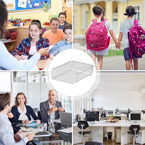Bac de rangement pour papier empilable pour optimiser l'espace de bureau - 5