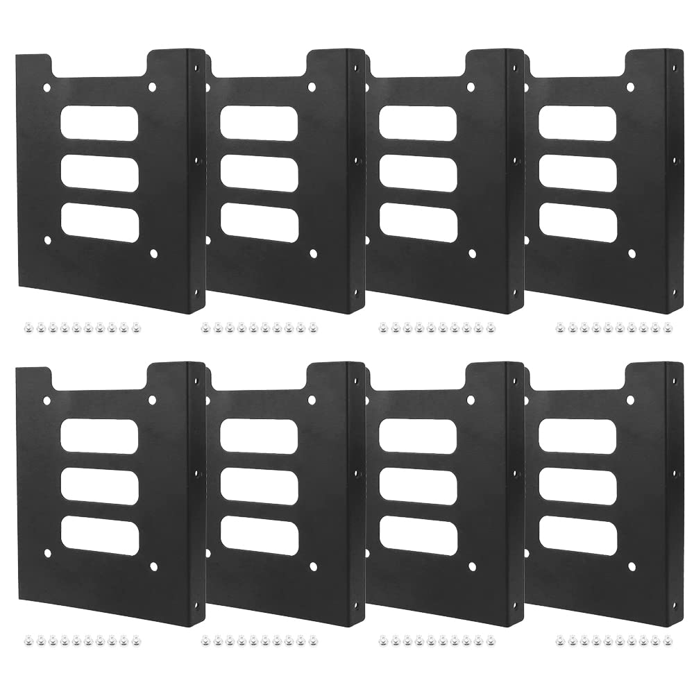8Pcs 2.5 "a 3.5" SSD HDD Hard Disk Drive Bays Holder Metallo Staffa di Montaggio Adattatore con Viti