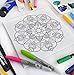 Flower Mandala Coloring Canvas For Adults, Stretched primed canvas to color 8 x 8 Inches | Premium Handmade Pre-Drawn Canvas | Art and Sip Party, DIY Kit, Party favor | Easy & fun drawings to color