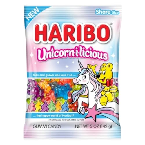 Haribo Unicorn-i-licious Gummy Candy, Share Size, 142 g