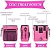 D-BUY 4-in-1 Dog Training Set, Puppy Training Treats- Dog Treat Training Pouch, Dog Whistle, Dog Doorbells, Dog Clicker, Ideal Gift for First Time Pet Owners, Training Dog Owners (Pink)