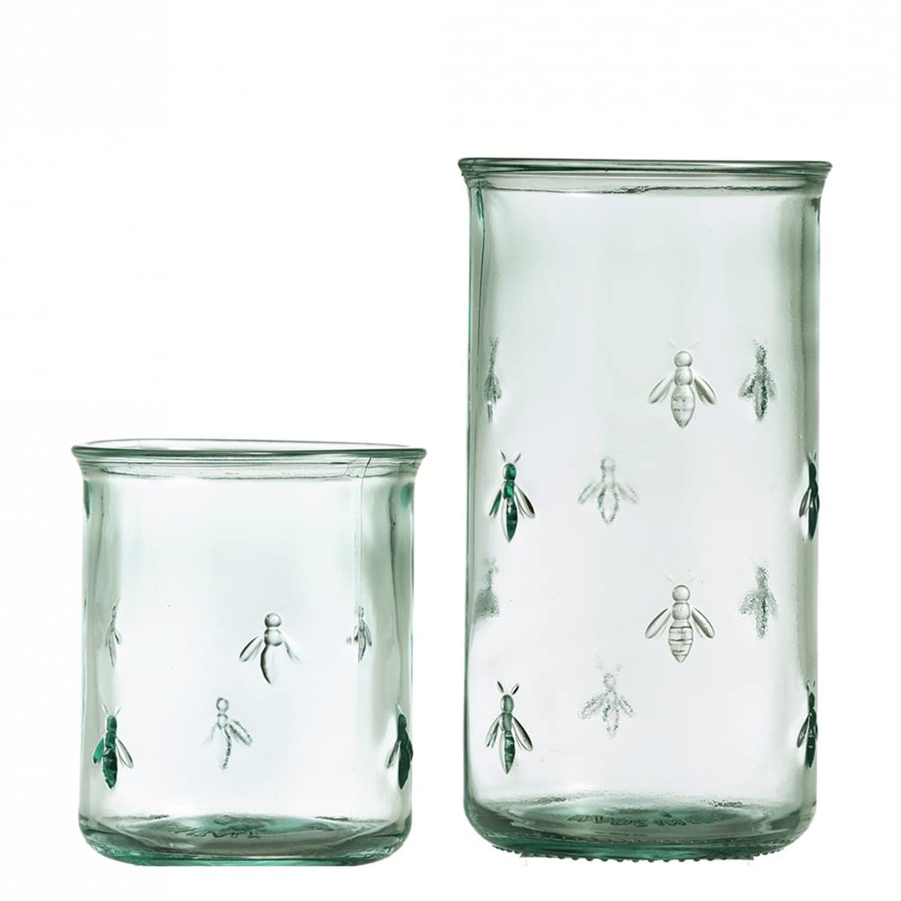 Grehom Recycled Glass Tumblers- Bee; Twins — image 1