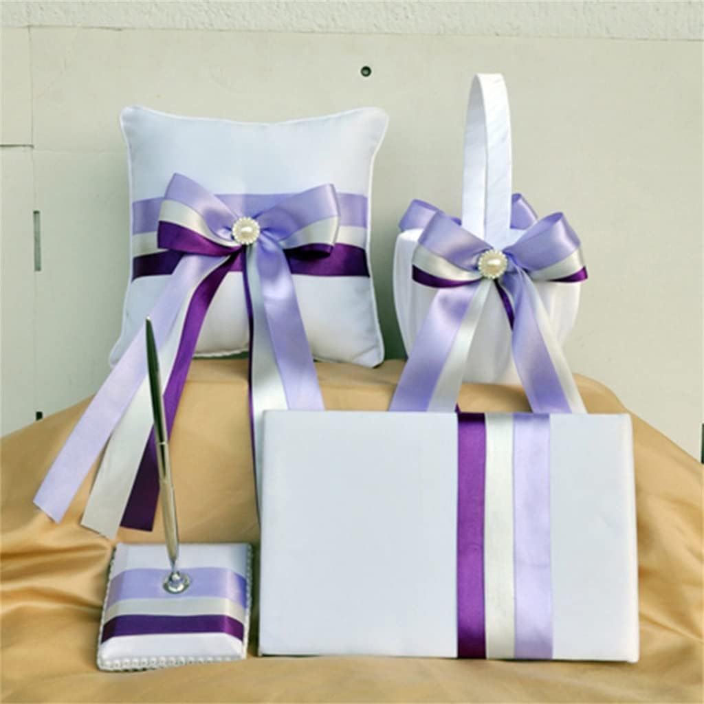 Romantic Flower Basket Rose Bow Ribbon Lace Wedding Bridal Party Girl Banquet Decoration