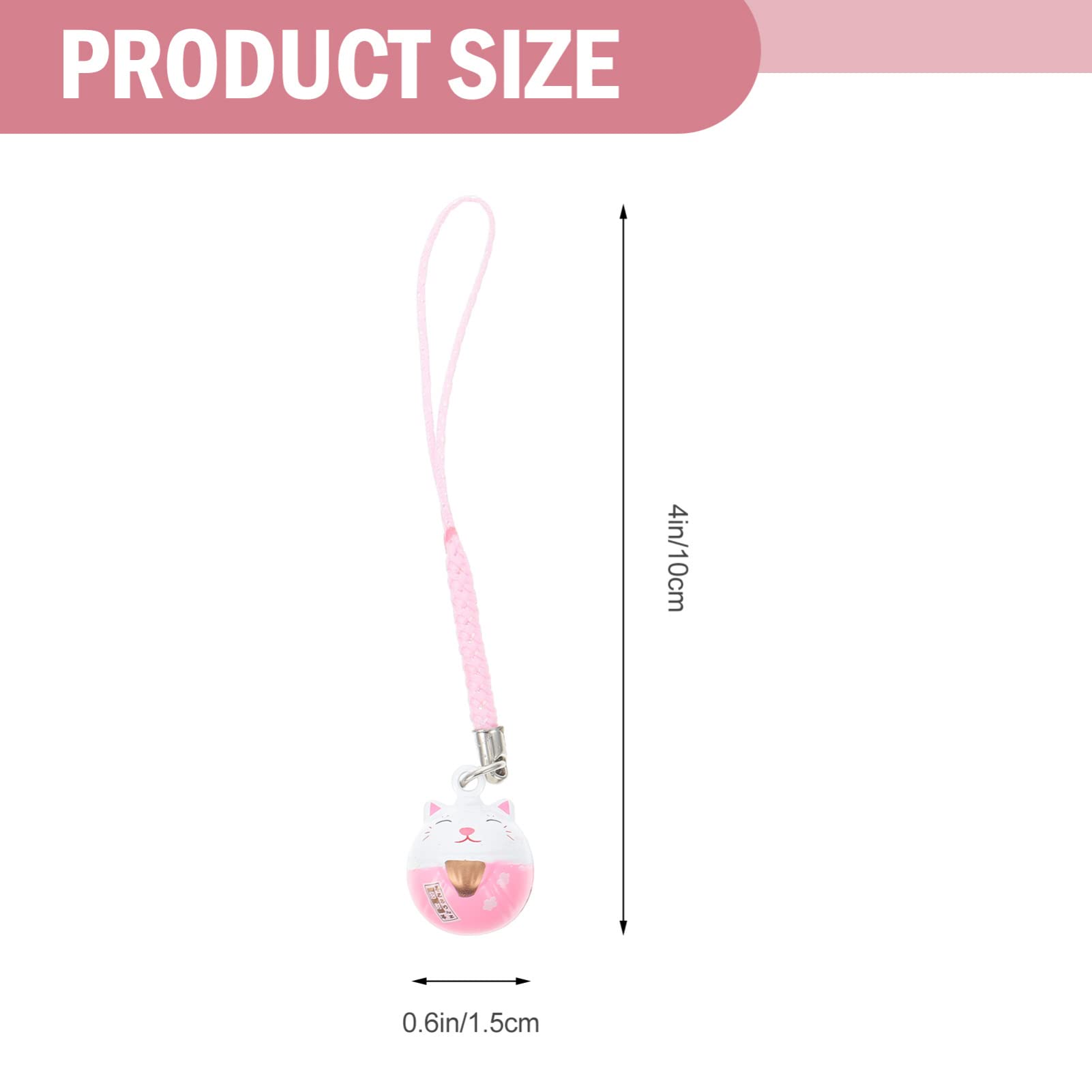 TOYANDONA Maneki Neko Lot de 5 breloques pour téléphone portable en forme de chat porte-bonheur en cuivre