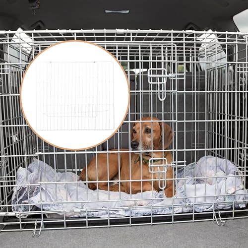 Puerta de jaula para mascotas con panel abatible cifrado de 35x35 cm 7