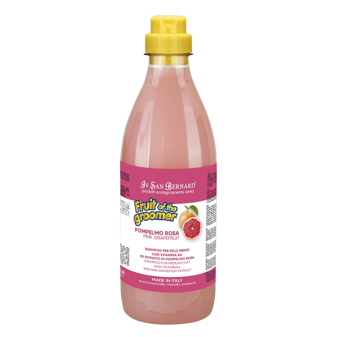 IV San Bernard Shampoo Mit Rosa Grapefruit Für Hunde & Katzen | Für Mittleres Fell, 1 Liter, PH-neutral