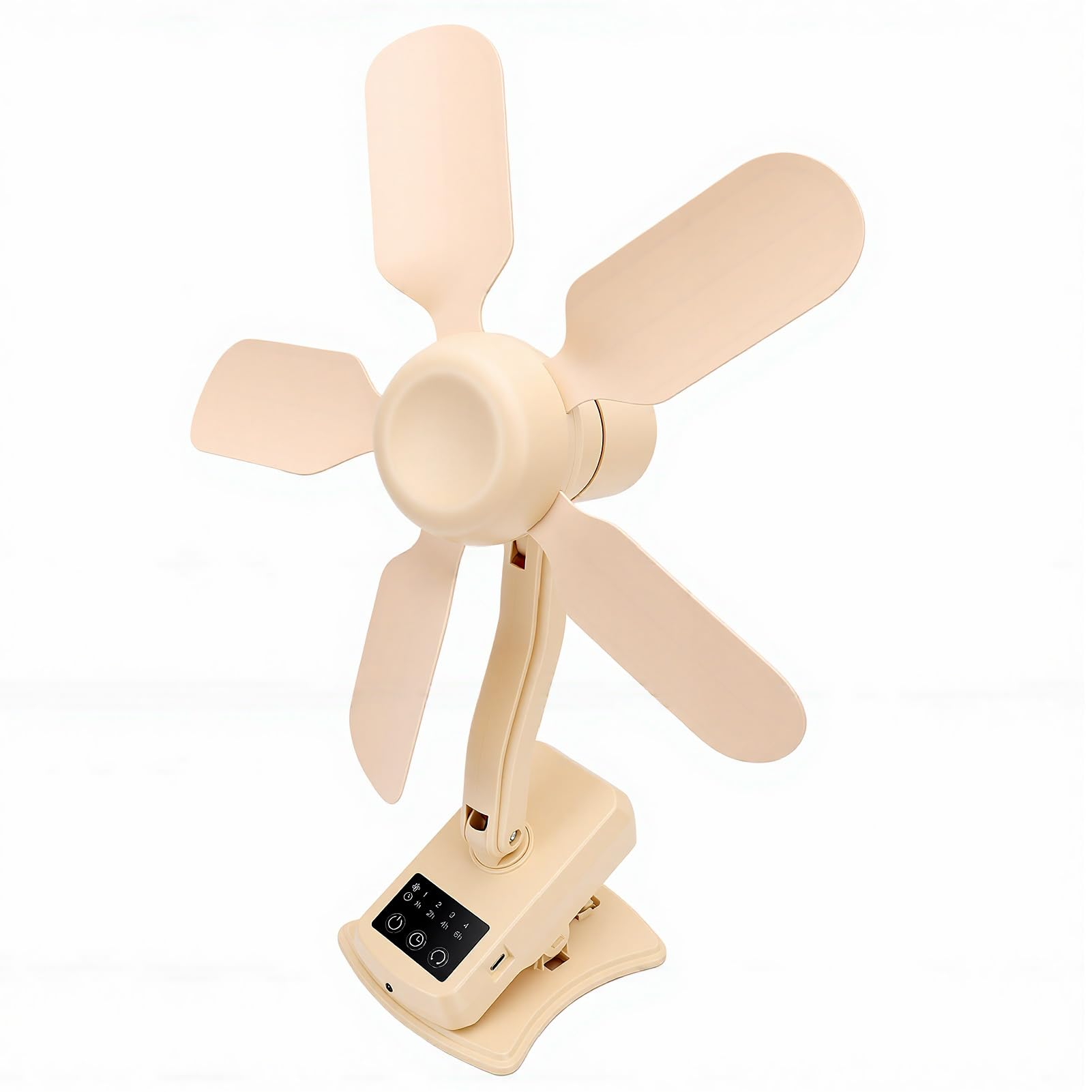 Ventilatore a Clip, Ventilatore da Scrivania Silenzioso Ricaricabile tramite USB con Telecomando e Timer, Oscillazione Automatica a 90°, per Uffici, Camere da Letto