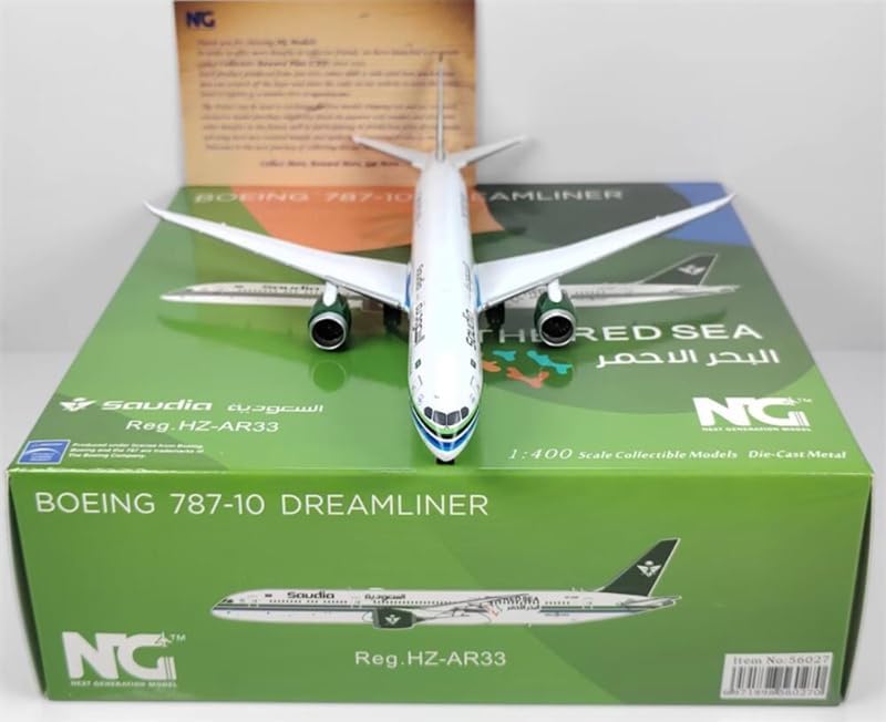 ACE HOBBY for NG Models Saudia Arabia for Boeing B787-10 HZ-AR33 The RED SEA 1:400 Aircraft Pre-Built Model