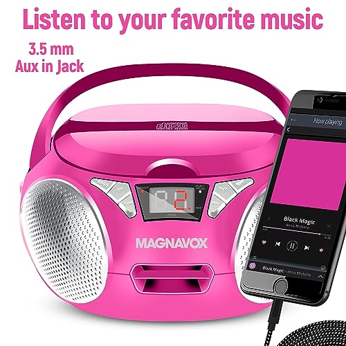 image for Magnavox MD6924 Portable Top Loading CD Boombox with AM/FM Stereo Radi