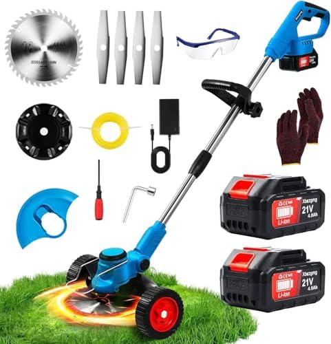 Debroussailleuse Electrique 21V Coupe Bordure sans Fil avec Batte...