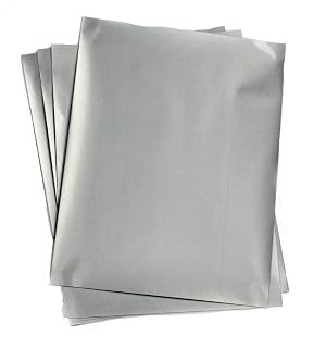 My Scratch Offs Silver 8.5 x 11 Inch Rectangle Full Sheet Scratch Off Sticker Labels - 5 Pack
