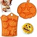 2PCS Calabaza de Halloween Fondant Tarta Silicona Forma Antiadherente Muffin patrón Pudding Chocolate Moldes DIY mordaza Molde de silicona para tartas de Halloween