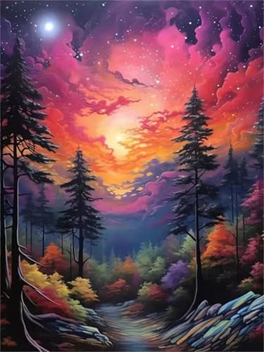 Puzzle de 500 Piezas para Adultos, Árbol del Cielo Estrellado Rompecabezas para Adulto, Desafiante Rompecabezas, Entretenimiento Creativo, Puzzles para Adultos 500 Piezas 52 x 38 cm