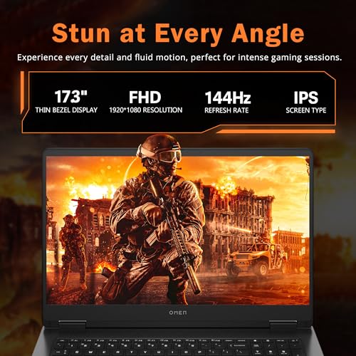 Image of HP Omen 17 17.3 inch FHD Gaming Laptop, NVIDIA GeForce RTX 5060, AMD Ryzen AI 9 365, 16GB RAM, 2TB Storage(1TB SSD&1TB Docking Station Set), 144Hz, Backlit Keyboard, IR Camera, Win 11 Pro, Black