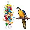 CRMADA Bird Toys, Parrot Chewing Toy, Multicolored Wooden Blocks Tearing Toys for African Grey Cockatiel Conure Cockatoo…