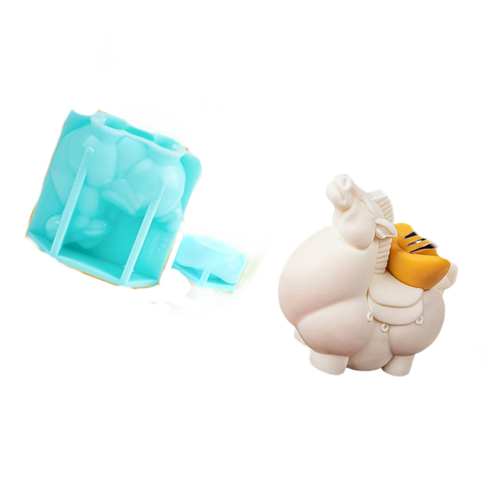 ZEPFJHE Horse Statue Silicone Food Safe Temperature for Chocolate Baking Resin Horse Shape Multipurpose Animal for Resin Casting Soap Gypsum Figurine