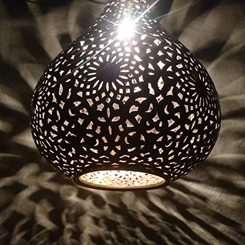 Orientalische Orientalische Tropfenleuchte | Messing | H:43cm | Hängeleuchte | marokkanische Lampe für den Wohnbereich – Bild 5