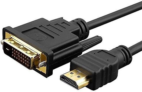 REDGO 6Ft HDMI to DVI-D 24+1 Pin Monitor Display Adapter Cable ,HDMI Male to DVI Male Gold HD HDTV