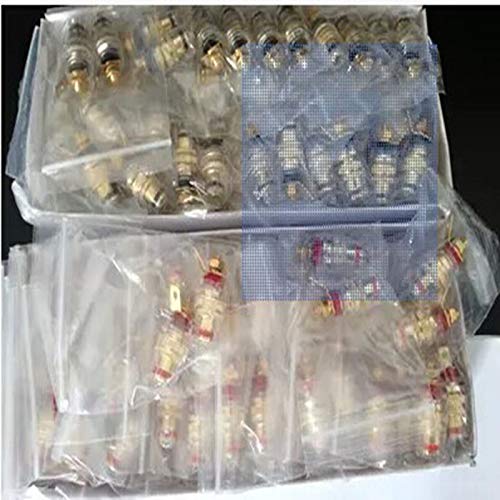 Davitu 40pcs/lot 300 pure copper binding post anti-oxidation crystal audio terminal block speaker terminal block speaker wire column - (Color: black)