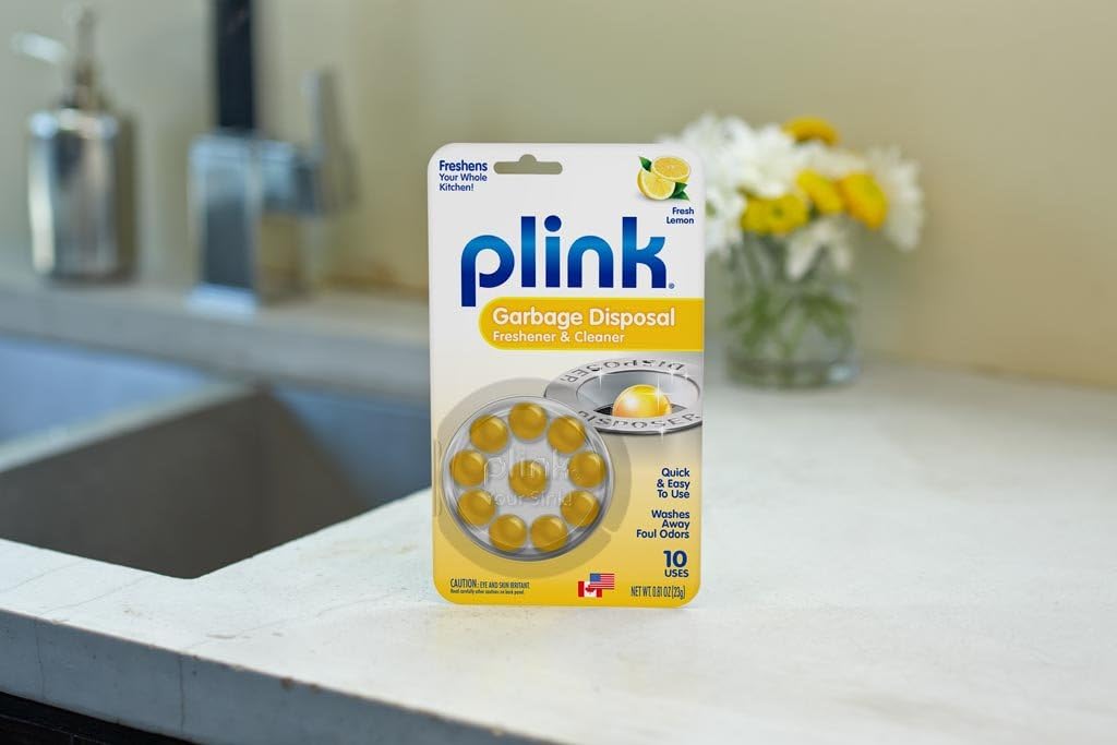 Plink 9010AMZ Garbage Disposer Cleaner and Deodorizer, 20 Count, Lemon