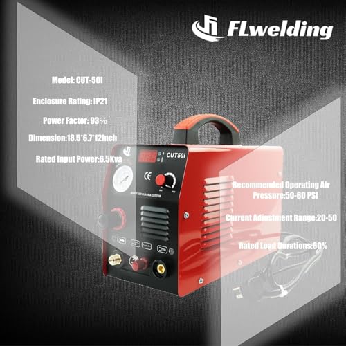 FLwelding Plasma Cutterith with 110/220V Dual Voltage DC Inverter, 5/8