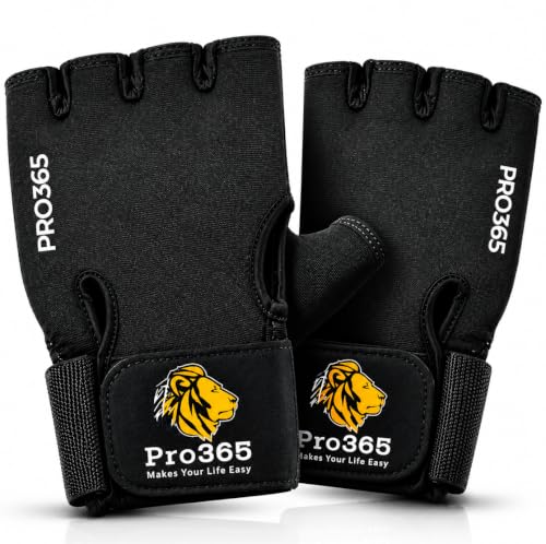 Image of PRO365 Weight Lifting Gloves for Men & Women | Gym Workout Gloves with Wrist Support | Anti-Slip, Breathable, Half Finger Fitness Gloves for Exercise, Crossfit, Bodybuilding & Cycling
