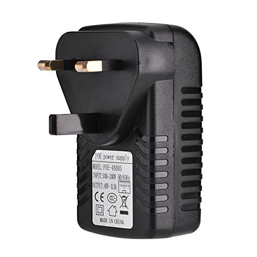 Diyeeni POE Injector portable wall-mountable design POE Injector Compatible with IP Phone, Wireless Access Point and Client Devices, etc(UK)