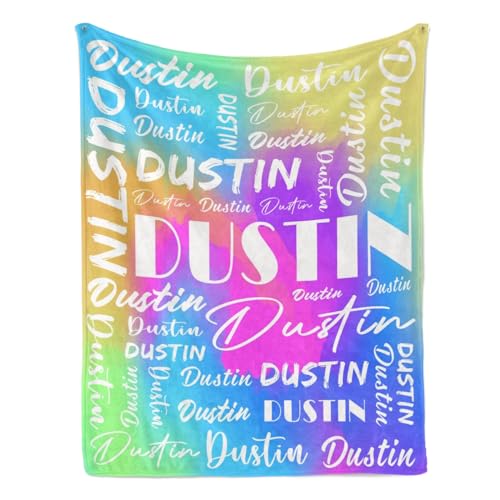 Name Blanket Personalized Name Blanket Customized Blanket with Name Text for Adult Kid Birthday Christmas Mothers Fathers Valentines Day Gift