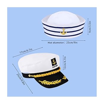 Amazon.co.jp: ヨットキャプテンハット 海軍帽子 ヨットボート船