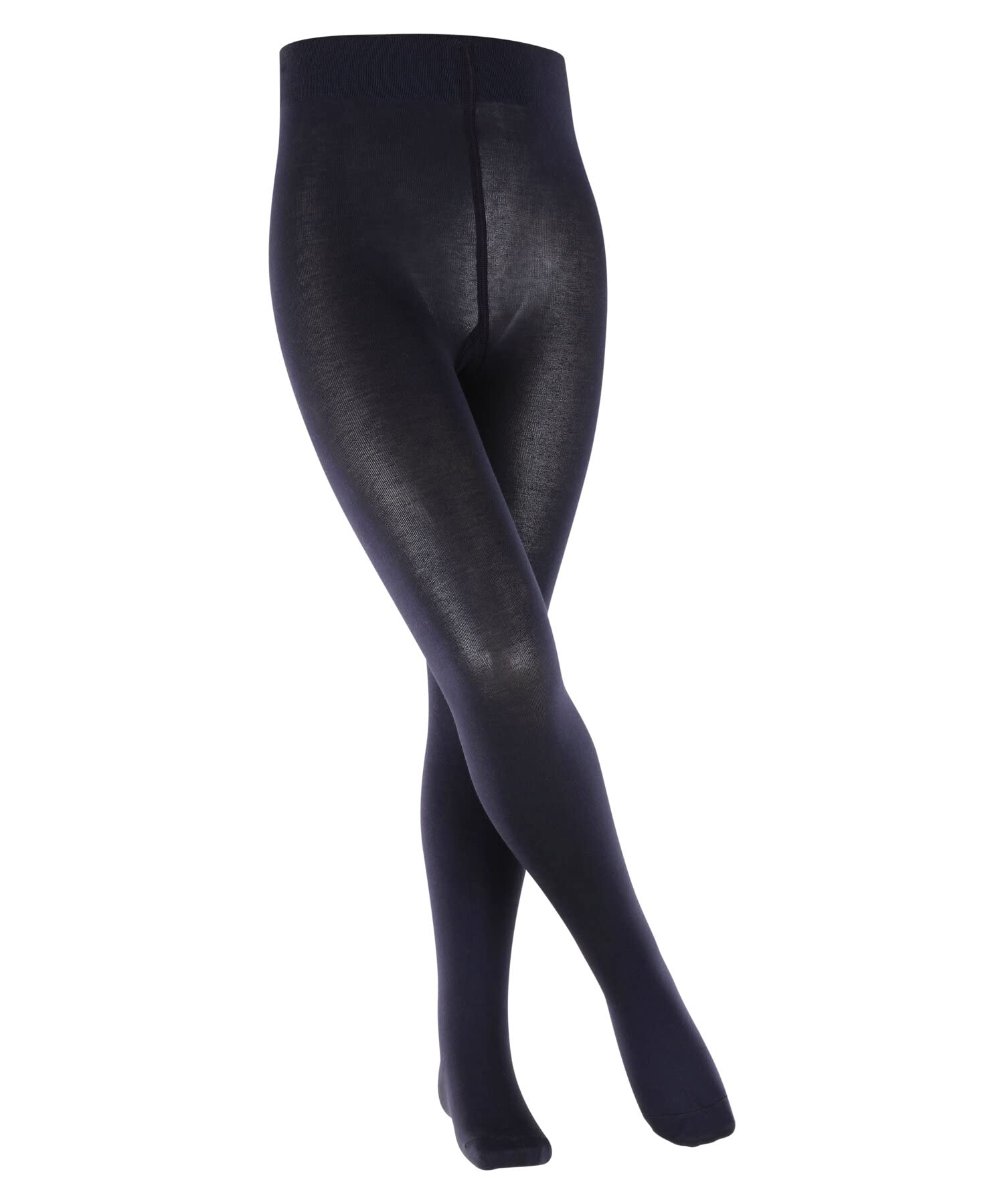 FALKE Unisex Kinder Strumpfhose Cotton Touch K TI Baumwolle dick einfarbig 1 Stück, Blau (Dark Marine 6170), 80-92