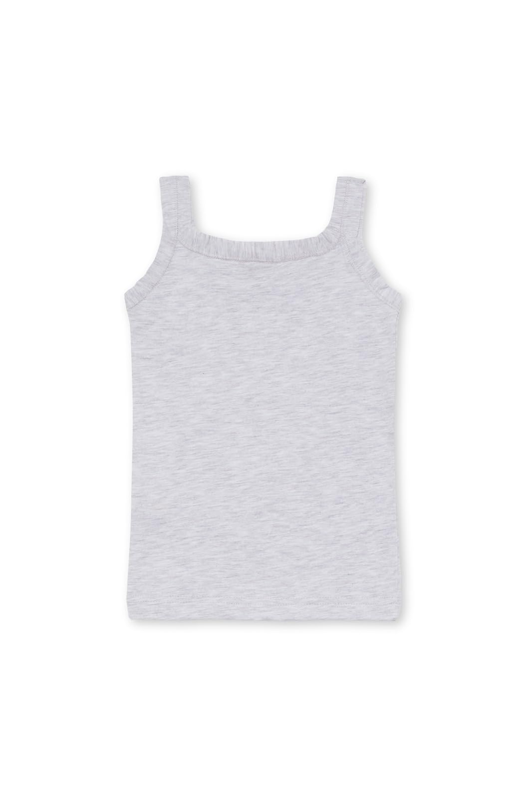 Ellepi Lot de 3 débardeurs pour fille, épaules étroites, en coton biélastique, 92 % coton, 8 % élasthanne, doux et respirant, blanc ou rose