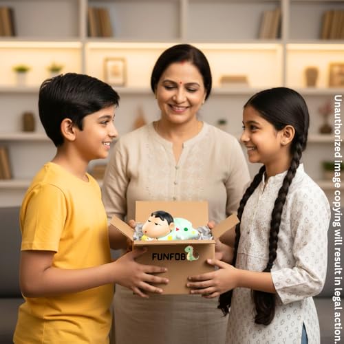 Image of FUNFOB Shinchan Moving Toy | Shinchan Action Figure Toys for Boys & Girls PVC Multicolour | Shin-chan White Moving