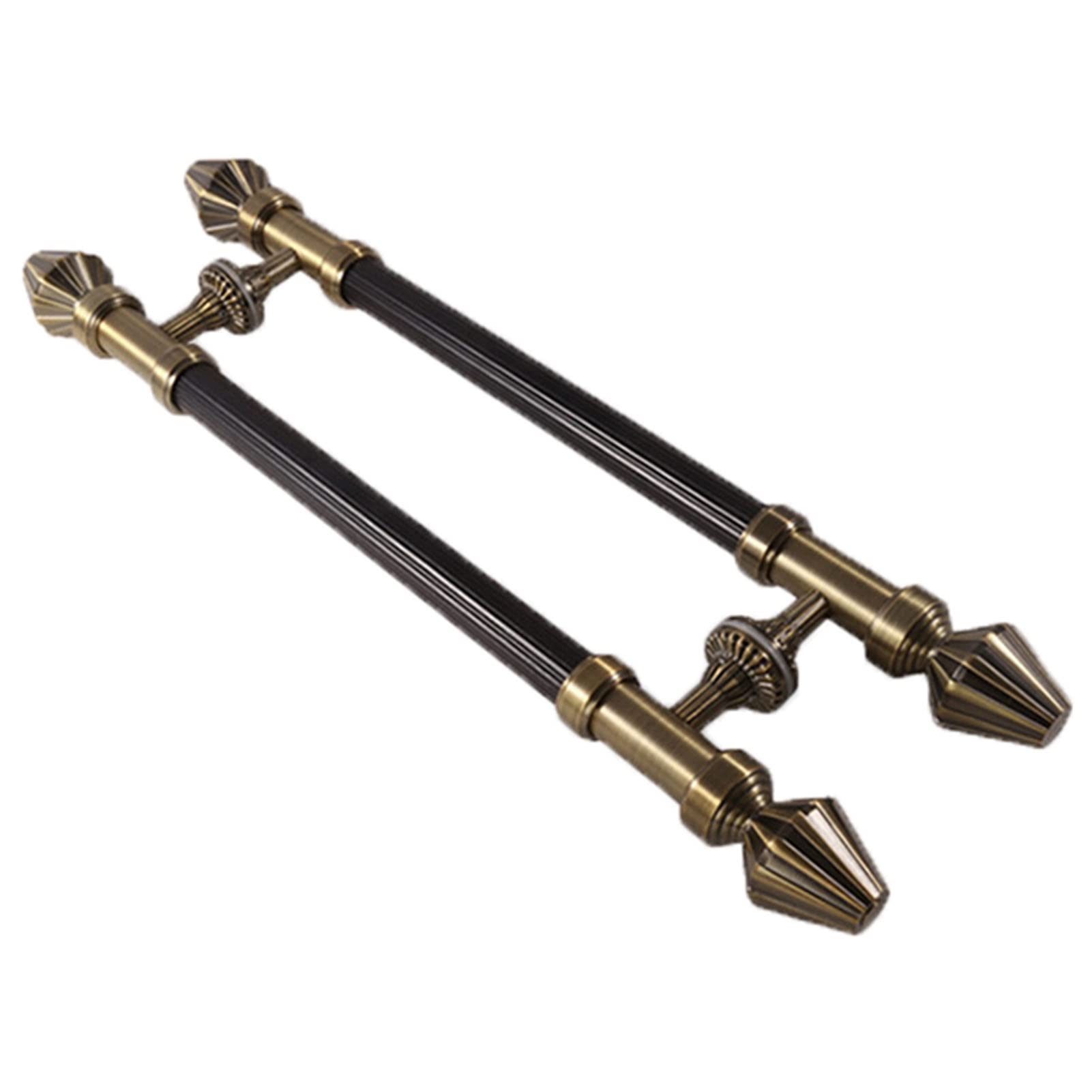 CWCQGH Door Pull European Style Door Handle Push/Pull Aluminum Alloy, Retro Entry Barn Handle Bar with Install Fitting, for Wood Doors/Glass Doors/Sliding Doors,Bronze-150cm/59inch
