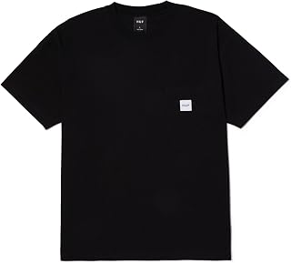 Set Box Logo Pocket T-Shirt – Men’s Cotton Tee with Chest Pocket & Logo Patch, Regular Fit Streetwear Shirt