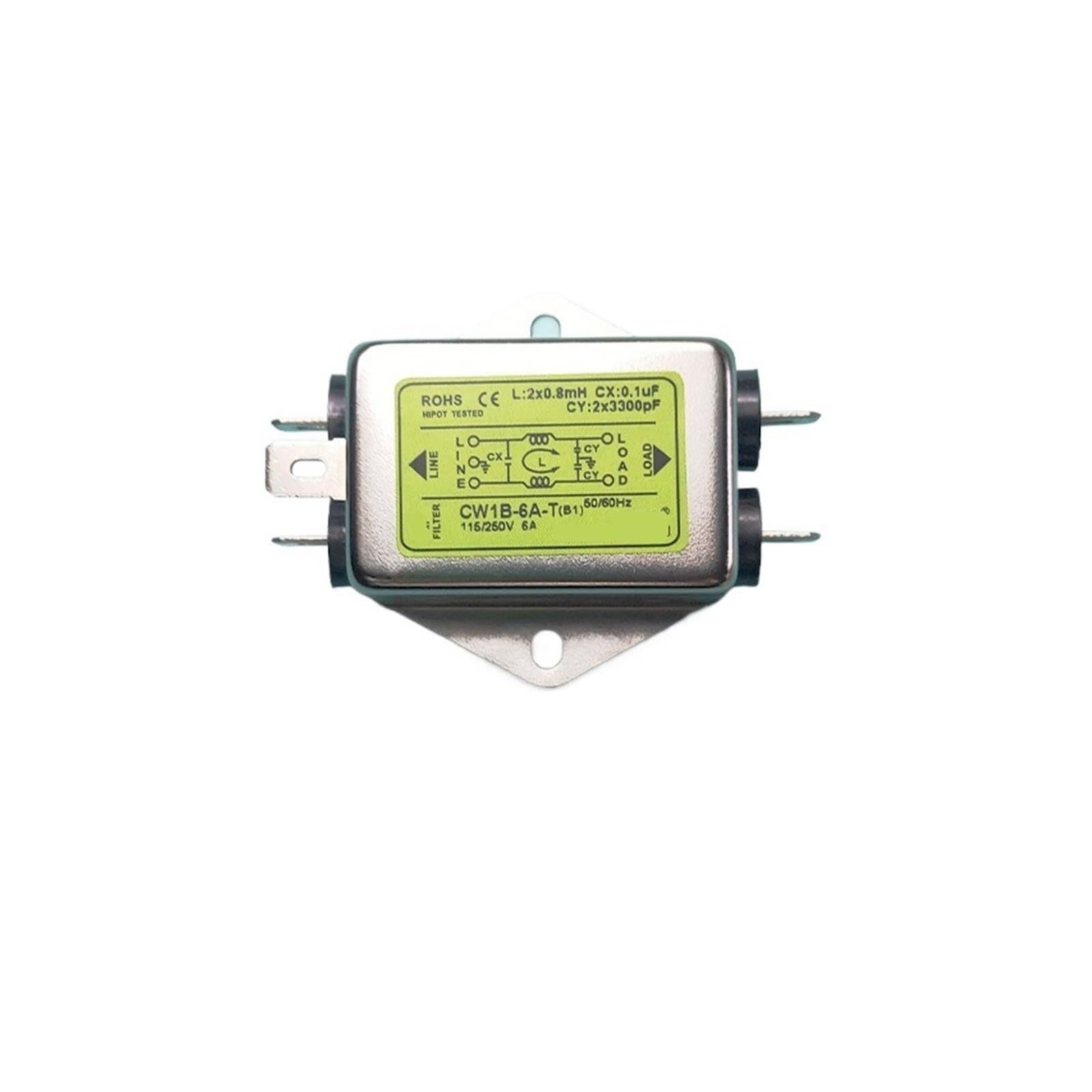 Filtro de potencia armónico 220V CW1B-6A-T contra interferencias de pulsos 1