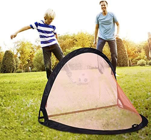 Pop Up Soccer Goal, 4X2.7X2.7 FT Set of 2 Kids Soccer Net for Backyard, Portable Soccer Training Net with Carrying Bags, Toddler Soccer Goals Instant Soccer Play - Thumbnail 6
