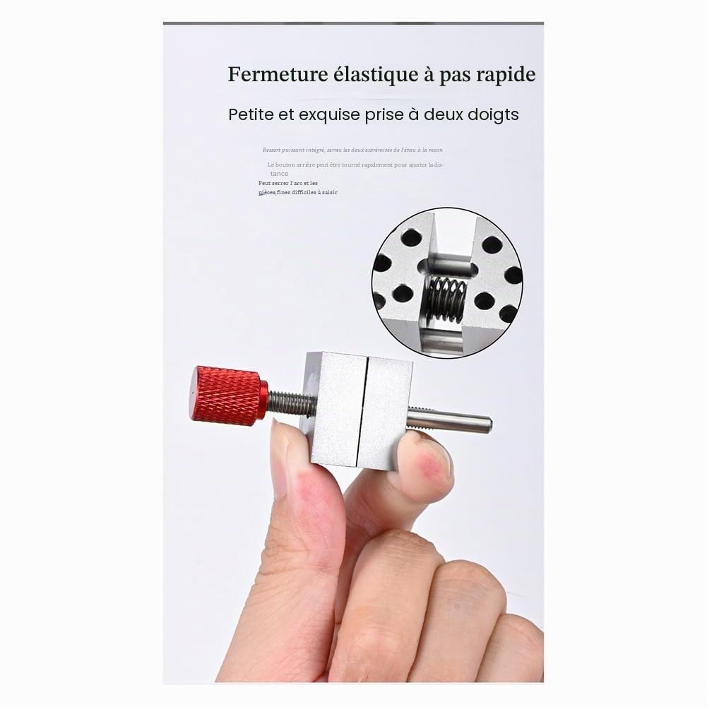 Outil de bricolage de modélisme, mini étau de vis, outils de serrage de poignée de précision entièrement en métal pour les modèles