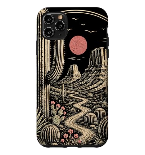 Southwest Desert-Cactus �O���t�B�b�N �X�}�z�P�[�X iPhone 11 Pro Max �p