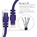 GearIT 10-Pack, Cat5e Ethernet Patch Cable 3 Feet - Snagless RJ45 Computer LAN Network Cord, Purple - Compatible with 10 Port Switch POE 10port Gigabit