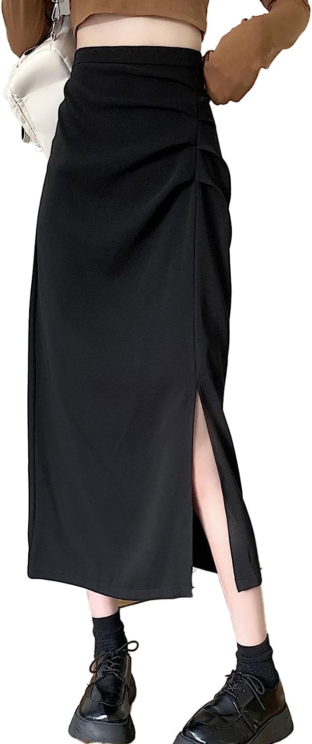 Amazon.co.jp: ロング タイトスカート レディース 黒 ブラック