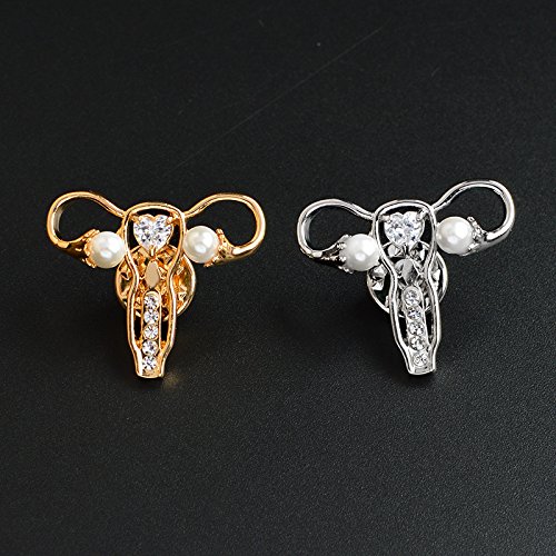 Image of Uterus Ovary Pin Feminist Medical Symbol Female Organ Gynecologist Nurse Gift Jewelry Brooch Pins