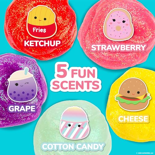 Image of Original Squishmallows Ultimate Compounds Set, 25-Pack, Scented Glitter Slimes, Slime Party Favors for Kids, Slime Bulk, Kids Party Favors Goodie Bags, Mini Slime, Sludge Toys