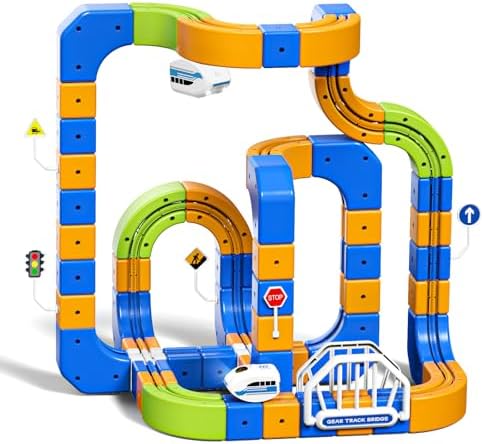 Electric Train Set for Kids Ages 4-8, 225PCS 3D Anti-Gravity STEM Track Toy