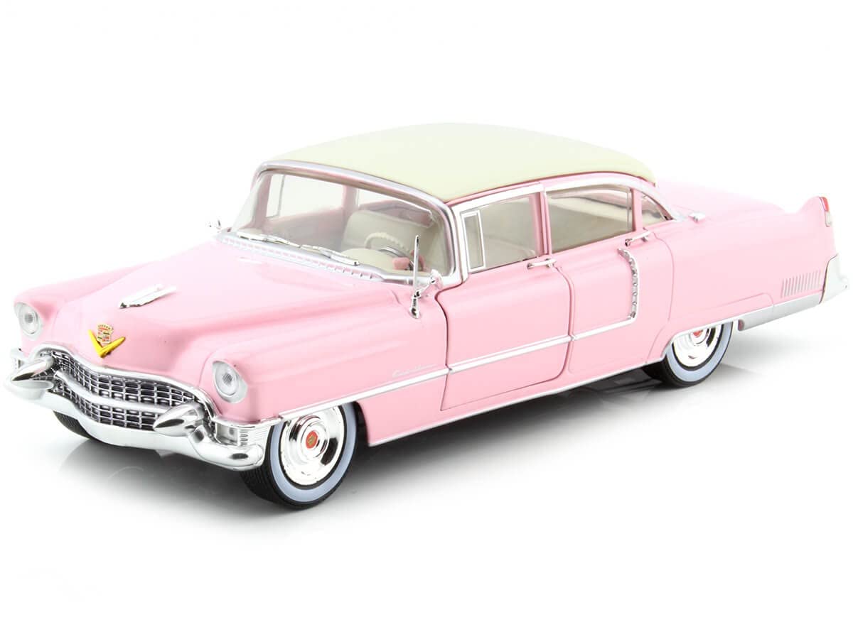 Greenlight 84098 1:24 scale 1955 Fleetwood Series 60 - Pink with White roof
