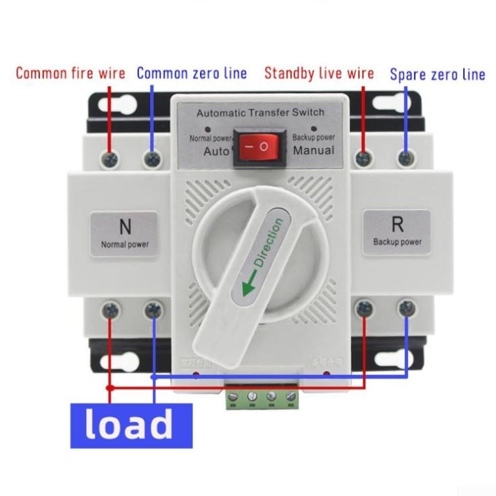 per interruttore Trasferimento 2P 63A 220V per interruttore | ABS , transizione seamless, per generatori domestici e backup emergenza