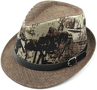 Cappello Da Spiaggia Cappello Esterno Cappello Da Sole Cappello Fibbia Artigianale Fibbia Cintura Jazz Dimensione del bambino 54 cm Fibbia della cintura marrone